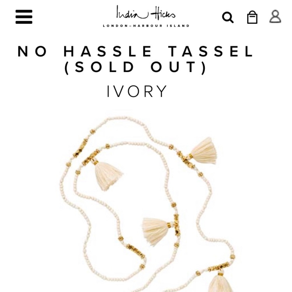 Brand new India Hicks No Hassle Tassel necklace